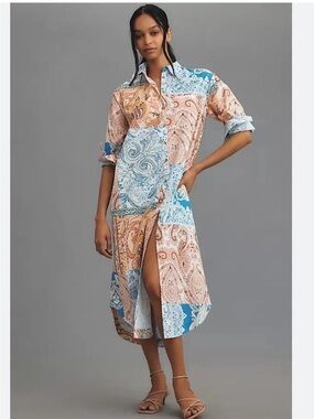 MAEVE The Soren Long-sleeve Shirt Dress